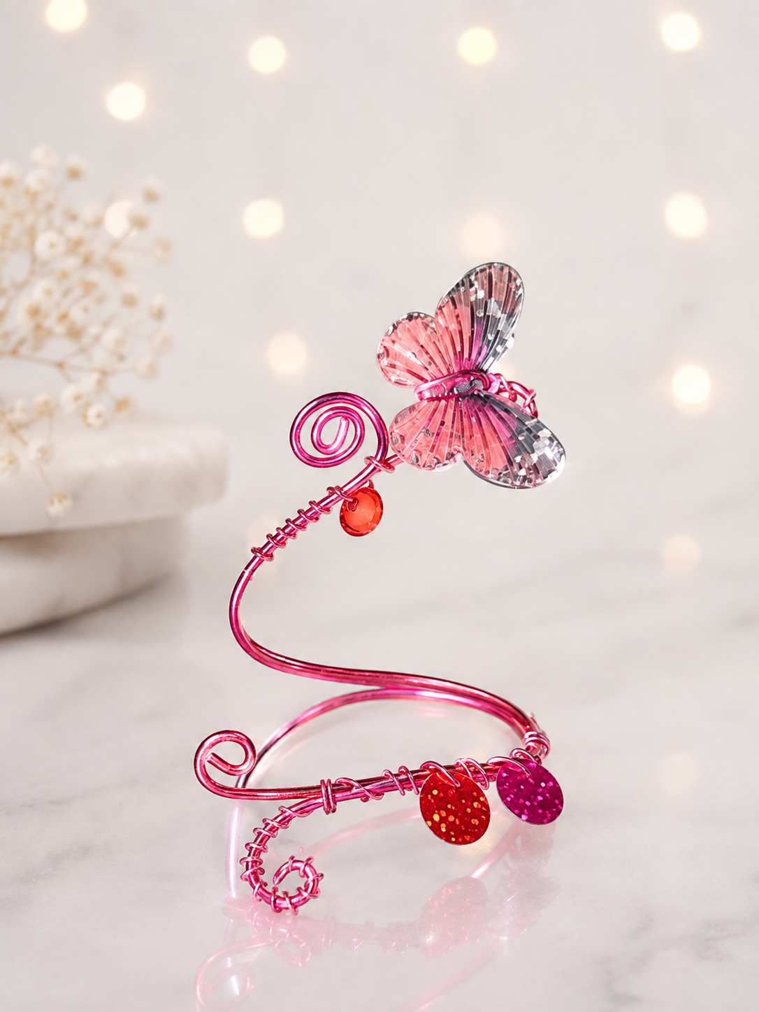 Armcuff con farfalla scintillamte💞