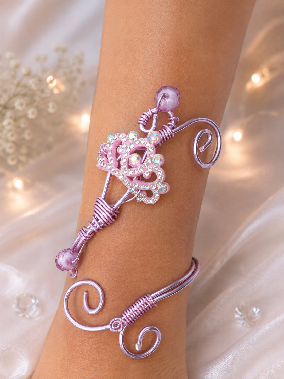 Armcuff lilla con corona 👑